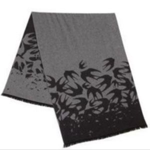 McQ Alexander Mcqueen Swallow Wool Blend Scarf